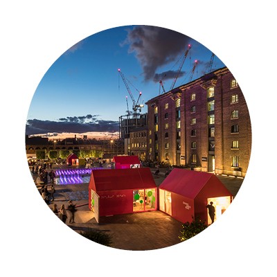 design installations on granary square in kings cross for the designjunction design show